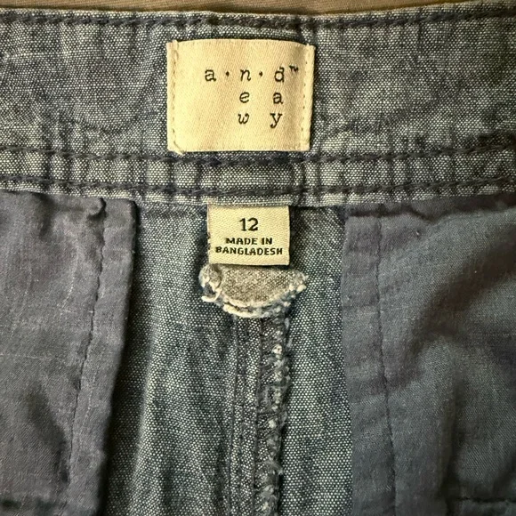 a new day Women's Blue Chambray Shorts - Picture 2 of 8